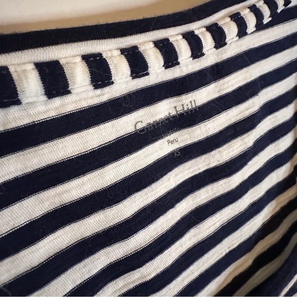 Garnet Hill Weekender Cropped Boxy Striped Short Sleeve T Shirt XS - Picture 5 of 14